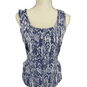 Marina Luna sleeveless top medium snakeskin purple white